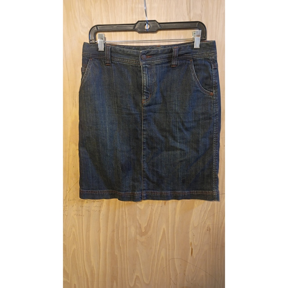 Eddie Bauer Dark Wash Denim Pencil Skirt Size 4. Y2K Denim & Indie Sleaze.